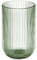 TIENDA EURASIA – Vaso Alto y Bajo, Caja 6 Unidades, Distintos Tamaños y Colores, Cristal de Rayas, para Servir Agua y Bebidas, no Apto para Lavavajillas ni Microondas (430 ml, Verde Musgo)