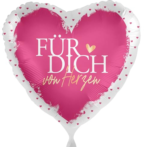 Folienballon 'Für Dich' Rosa Gold Geburtstag Ballon Geschenk Frauen Mädchen Luftballon Jubiläum Abschied Abschluss Verlobung Valentine Party Feier Birthday Jederzeit