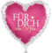 Folienballon 'Für Dich' Rosa Gold Geburtstag Ballon Geschenk Frauen Mädchen Luftballon Jubiläum Abschied Abschluss Verlobung Valentine Party Feier Birthday Jederzeit