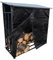 Étagère à bûches Toit incliné - capacité 3 stères - Longueur 186 cm - Abri bois range buches Extérieur - Bâche de protection