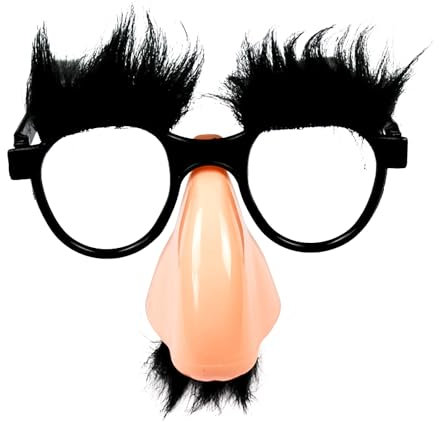 RmKbe Verkleidungs-Schnurrbart-Brille, Halloween-Verkleidungsbrille, lustige große Nasen-Augenbrauen-Brille für Kostüm, Cosplay, Kostüm