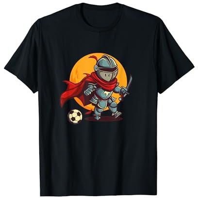 Ritter und Fußball für Sport Mittelalter Liebhaber T-Shirt