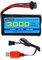 AMZZN 7,4V 3000mAh 15C 2S SM-4P Li-Ion Akku mit USB-Ladegerät für EC08 DE85 RC Auto, LKW RC Schiff Fernbedienung Drohne Technik Fahrzeug Ersatzbatterie
