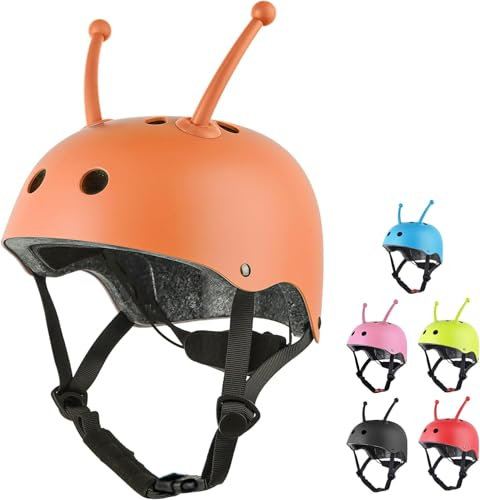 Kinderhelm für Jungen Mädchen, 43-51cm Größen XS Kleinkind Fahrradhelm Micro Scooter Helm Kinder Radfahren Helme Skateboard Helm (orange)