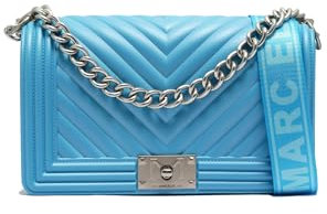 MARC ELLIS Borsa A Tracolla FLAT M Donna Turchese Norse Blue Off Silver Profondità 8 cm Larghezza 25 cm Altezza 15 cm Pvc
