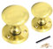 Betley Butterfly Brass Polished Mortice Sprung Door Knob Set Pack Pair Round Victorian Door Knobs 56mm