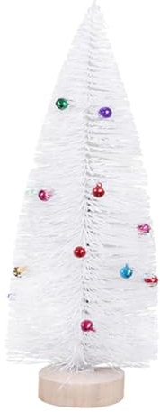 Árbol de Navidad artificial en miniatura Mini árbol de Navidad de 30 cm Base de madera Pequeño árbol de Navidad Decoración de mesa Árbol de Navidad artificial Pequeño árbol de Navidad De