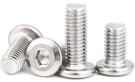 Große flache Sechskantschraube mit Innensechskant M5 M6 M8 M10 M12 Edelstahlschraube, 2Stk, M10x50mm