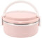 F&Y Fiambreras térmica de acero inoxidable, caja aislada de una sola capa con hebilla de seguridad, portátil para adultos y niños (Rosa)