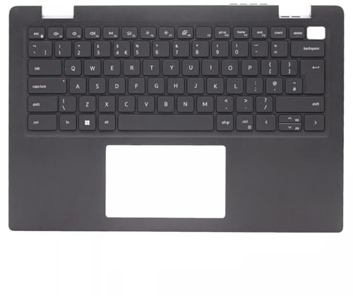 TECHNOLOGYVS REPLACEMENT KEYBOARD PALMREST FOR DELL LATITUDE 14-3420 04PX9K 4PX9K UPPER CASE TOP COVER WITH UK LAYOUT BLACK BACKLIT