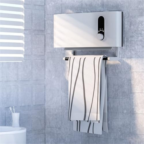 Chauffe-serviettes soufflant de salle de bain, chauffage mural de salle de bain 2000 W, chauffage électrique en céramique PTC avec télécommande, chauffage d'espace portable avec porte-serviettes