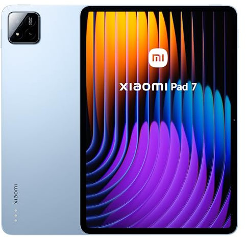 Xiaomi Pad 7 - Tablet de 11,2 3,2K (Snapdragon 7+ Gen 3, 8GB RAM, 128GB ROM, 4 Altavoces, WiFi 6E, batería de 8850 mAh, Cargador no Incluido), Azul (Versión ES)