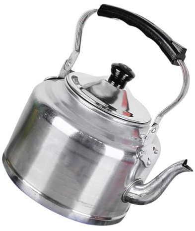 PHENOFICE Aluminum Water Kettle Teapot with Lid and Handle Vintage 3L Capacity for Household and Office Use Desktop Tea Kettle for Hot Water and Tea Preparation