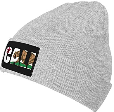 Skull Cap Cali Kalifornien Bär Flagge Mütze Weich Nachtmütze Leichte Beanie Mütze Für Unisex Erwachsener Motorradfahren