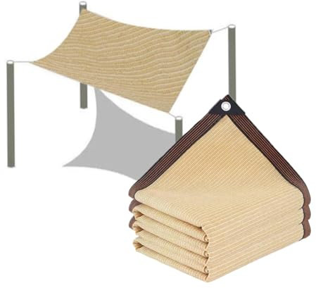Red Sombreo Malla De Ocultacion Jardin Lona Malla Sombreadora con Ojales Toldo Rectangular Red De Sombra Toldos Exterior para Patio Porche Piscina Playa Verduras(4x7M)