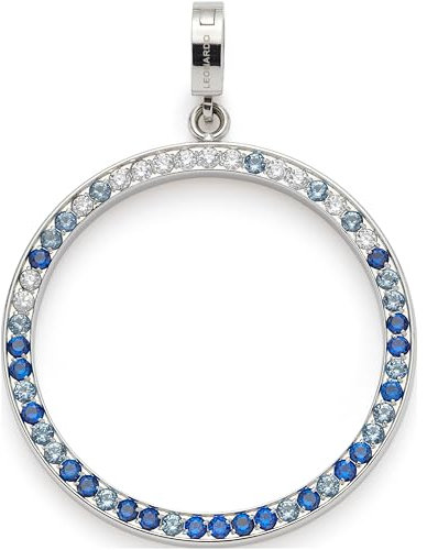 JEWELS BY LEONARDO Anhänger Clip & Mix Clarence • Ketten-Anhänger aus silberfarbenem Edelstahl • Pavé-Besatz • Schmuck Geschenk für Frauen • 024953