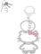 Porte Clés de Chat,Hello Kitty Porte Clés,Porte Clés Chat en Acier Inoxydable,Motif Chat Porte Clés pour Sacs à Main,Cadeau pour Amoureux des Chats