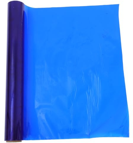 COLLBATH Blaue Zellophan Geschenkfolie mit Blumenmuster Dekoratives Schnittfähiges Geschenkpapier für Blumenverpackungen und Rahmen zu Geburtstag und Jubiläum