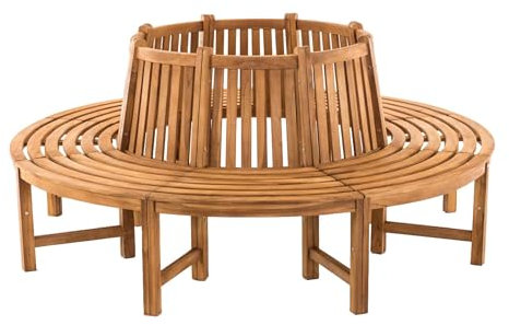 TPFGarden Gartenbank Baumbank Nova rund 200 cm Teak