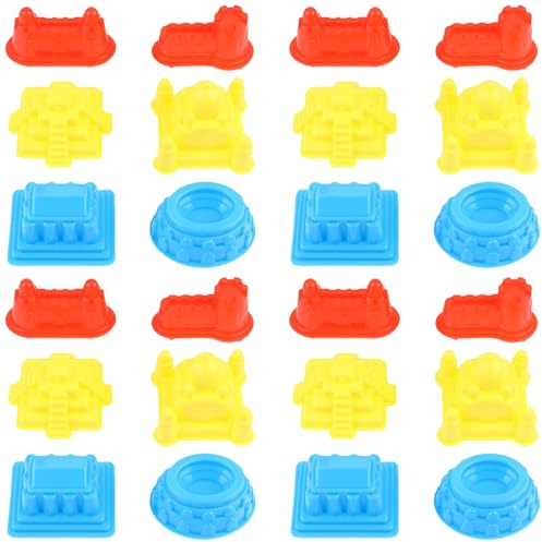 Parliky 30 Stück Teiliges Sandspielzeug Dicke Kunststoff Formen Burg Strand und Indoor Spiel Kreatives Bauspielzeug für Jungen und Mädchen Zufällige Farben Fördert Zufällige Farbe