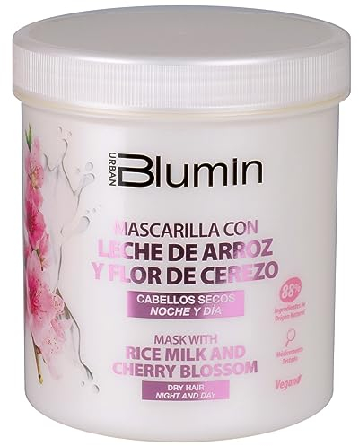 Blumin Mascarilla para el Cabello de Leche de Arroz y Flor de Cerezo para cabellos normales o secos, 700 ml