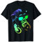 Funny Cute Happy and Cool Animal Design Love Store - Unisex Erwachsene - T-Shirt - Schwarz - S - Kurzarm - Cartoon - Affe - Disco-Outfit