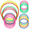 Hysagtek 21 Pcs Plastic Toss Ringe Karneval Ringe für Kinder Fun Target Toys, Quoits Ring Toss Spiel, Party Favor Games, Multicolor, 5 Größen