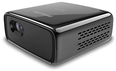 PicoPix Micro Proiettore tascabile proiezione delle immagini fino a 80, Mirroring del monitor, Altoparlante incorporato e batteria, nero