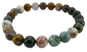 Armband mit Meeresjaspis, 8 mm, Mineralien und Kristalle, energetische Schönheit, Meditation, spirituelle Amulette
