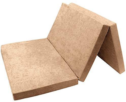 FORTISLINE - Klappmatratze 195x120x8cm - 3-teilige Faltmatratze - H2 Gästematratze - Camping Faltbare - Kamping Bett - Waschbar Bezug - Erwachsene Klappbar - Reisematratze - Schaumstoff Matratze
