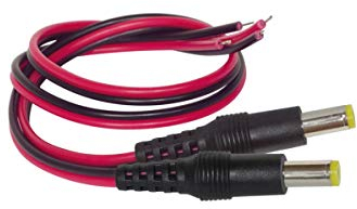 WITTKOWARE DC-Anschlusskabel mit Hohlstecker 2,1/5,5mm, 100cm, 2 Stück