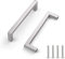 Drenky 10 Stück Silber Rostfreier Stahl Türknäufe, Möbelgriff mit Schraube für Schublade, Schrank, Möbel, Küche, Heimdekoration, Lochabstand 128 mm