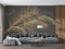 SILK ROAD EU Papier Peint Panoramique 3D Soie, 356 × 250cm, Plume d'or énorme, Largeur max 9m, pour Salon Chambre Restaurant Enfant Décoration Murale