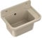 Granitan Ausgussbecken für Garage Keller Werkstatt und Waschküche - Universal Waschtrog mit Siphon - Waschbecken mit Abtropfschale Wandmontage aus Polypropylen - 50x34x31 cm - Beige - Figo