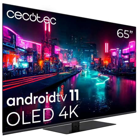 Cecotec TV OLED 65 Smart TV Z1 -Serie ZOU10065. 4K UHD, Android 11, Frameless Design, MEMC, Dolby Vision und Atmos, Subwofer, HDR10, Modell 2023
