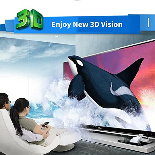 Vikye 3D-Brille, Universal Active Shutter Typ 1080P High DefinitionLCD-Linse Hochtransparente 3D-Brille für 3D-Projektoren