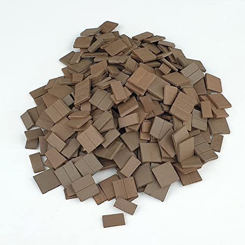 Miniatur-Fliesen, rechteckig, flach, 11 mm, Schwarz