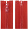 Aerzetix - C63872 - Set di 2 Cerniere Lampo iniettate N°3 50cm separabili - tiretto Decorativo - cursore in Metallo - Colore Rosso - Rete Scorrevole Cucito Abbigliamento merceria Giacca