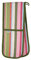 Dexam Recycled Cotton Striped Double Oven Gloves - Green