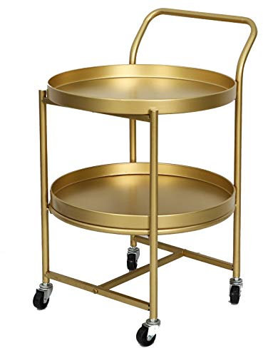 N/A Tavolo metallico Tavolo mobile da soggiorno Tavolo da tè Piatto di servizio per spuntini da tè Vassoio da letto Soggiorno Divano laterale Double the comfort
