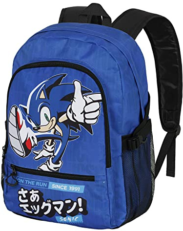 Sega-Sonic On the run-FAN Fight Rucksack 2.0, Blau