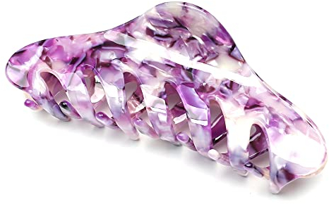 QinGoo Groß Lila Acetat Haarklammer Klauen Haarspange Schöne Damen Haarschmuck Elegant Haar-Accessoire dünnen haaren 1stück(10.6cm*4.2cm,Purple)