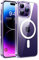 ULTRICS Magnetic Case for iPhone 14 Pro Max Compatible with Mag-safe Wireless Charging, Shockproof Phone Bumper Cover with Drop Protection, Anti Yellowing, Slim and Anti-Scratch Back Cover- Clear