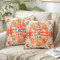 2er Set Boho Kissenbezug 40x40 cm Leinen Kissenhülle Dekorative Doppelseitiger Druck Kissenbezüge Türkischer Teppich Muster Vintage Zierkissenbezug für Sofa Wohnzimmer Schlafzimmer Garten