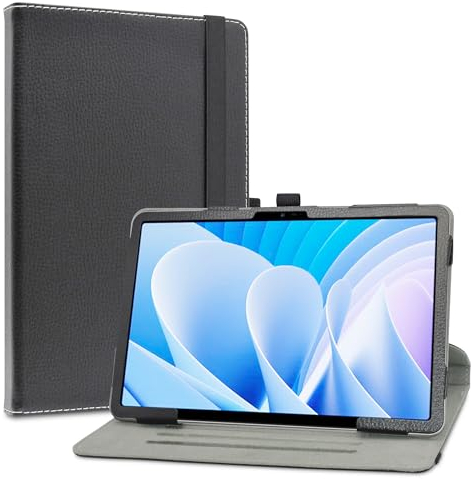 LiuShan Rotary Funda para DOOGEE T30 Pro,Folio Soporte PU Cuero con Funda Caso para DOOGEE T30 Pro/DOOGEE T40/DOOGEE T30 Ultra/DOOGEE T30s/DOOGEE T30se/Acer Iconia V11 Tablet 11 Pulgadas,Negro