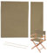 HERCHR Kit De Cubierta De Repuesto De Lona para Silla De Director, Funda De Silla De Color Caqui, Funda De Repuesto De Tela Oxford para Silla De Director De Casa