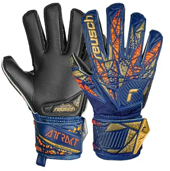 Reusch Attrakt Silver Junior Torwarthandschuhe für Kinder mit Expanse Cut und ultimativem Grip