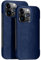AdirMi Alcantara-Hülle für iPhone 12/12 Pro/12 Pro Max, Handgefertigte Wildlederhülle, Rahmenlose Ultradünne, Stoßfeste Schlanke Hülle,Blue,12