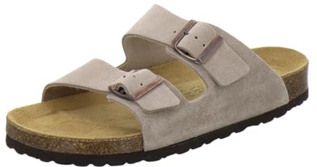 AFS-Schuhe 3100 Pantoletten Herren aus Leder Sommer, Hausschuhe Arbeitsschuhe, Made in Germany (42 EU, Quarz)