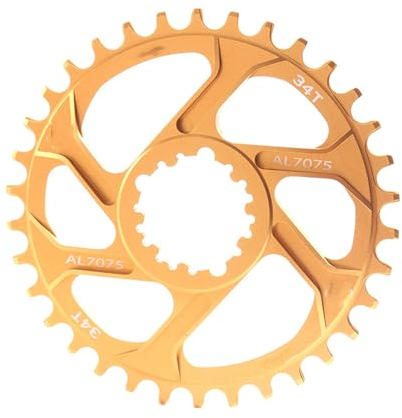 YLME Gxp-Fahrrad Kettenblatt, 104 BCD Rundes Schmales Breites Kettenblatt, 32T 34T 36T 38T Direktmontage-All-In-One-Festplatte Für SRAM GXP Kurbel,Gold,3MM 32T